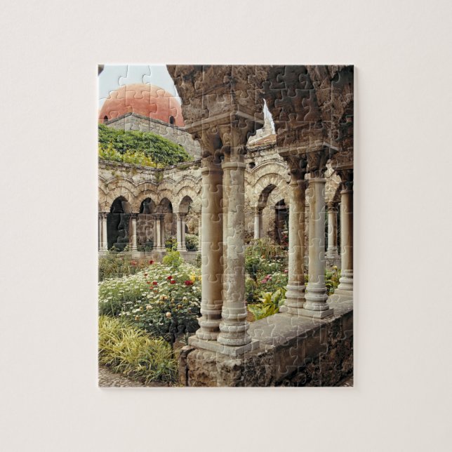 Quebra-cabeça Itália, Sicília, Palermo. Os claustros sobrevivem  (Vertical)