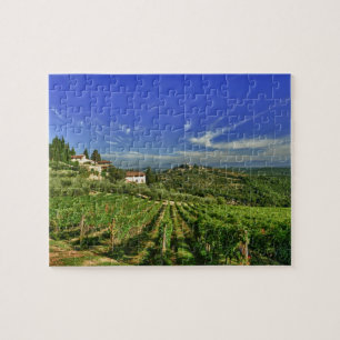 Quebra-cabeça Itália, Toscana, Greve. Os vinhedos de Castello