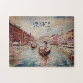 Quebra-cabeça Itália Viagem - Souvenir de aquarela VENICE