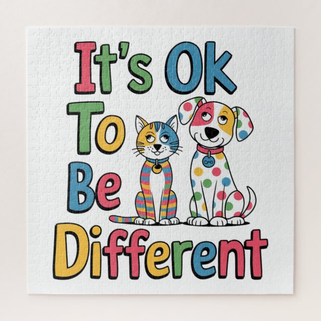 Quebra-cabeça It's ok to be different (Vertical)