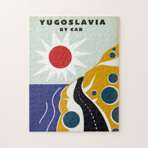 Quebra-cabeça Iugoslávia Por Carro viagens vintage