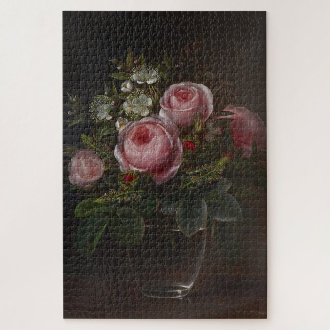 Quebra-cabeça J.L. Jensen - Rosas e Árvores Anêmonas em um ... (Vertical)