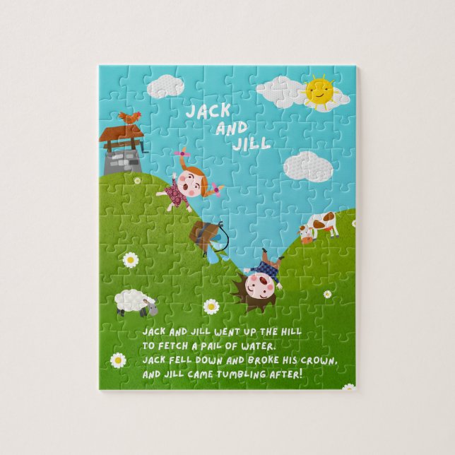 Quebra-cabeça Jack and Jill Nursery Rhyme Puzzle (Vertical)
