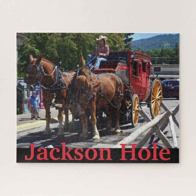 Quebra-cabeça Jackson Hole Wyoming Stagecoach (Horizontal)