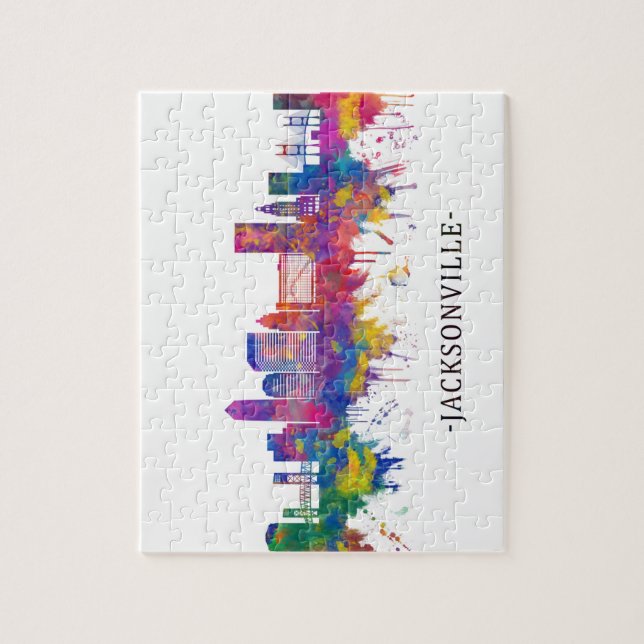 Quebra-cabeça Jacksonville Florida Skyline (Vertical)