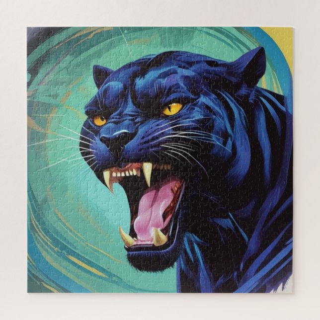 Quebra-cabeça Jaguar - Pantera Negra (Vertical)