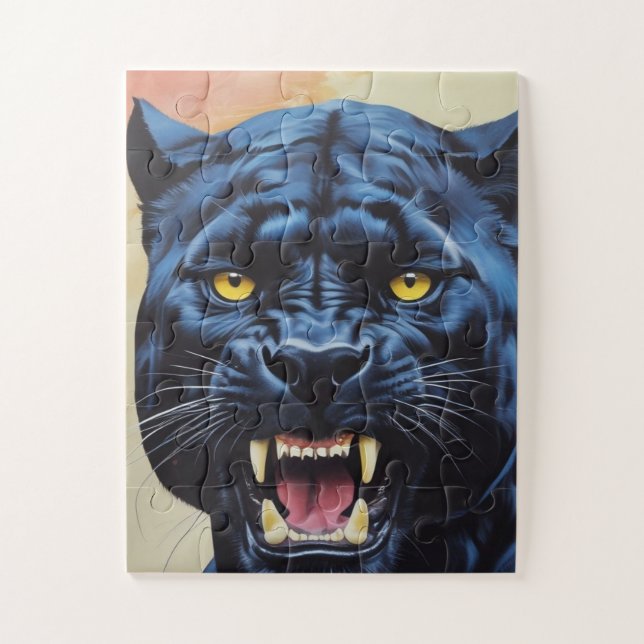 Quebra-cabeça Jaguar - Pantera Negra (Vertical)