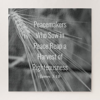 Quebra-cabeça James 3:18 Bíblia Verse Harvest of Righeness