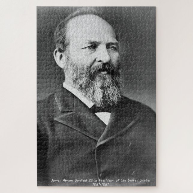 Quebra-cabeça James Abraham Garfield 20 presidente da América. (Vertical)