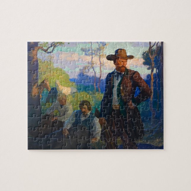 Quebra-cabeça James Brothers no Missouri por N. C. Wyeth (Horizontal)