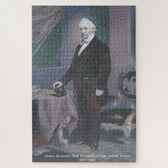 Quebra-cabeça James Buchanan 15º Presidente da América. (Vertical)