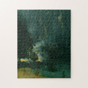 Quebra-cabeça James Whistler - Noite em preto e Dourado