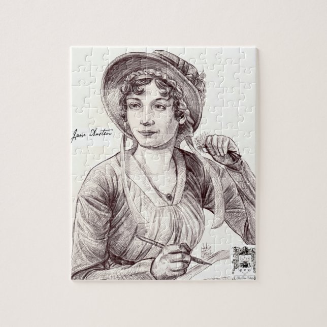 Quebra-cabeça Jane Austen com um sorriso 8x10 (Vertical)