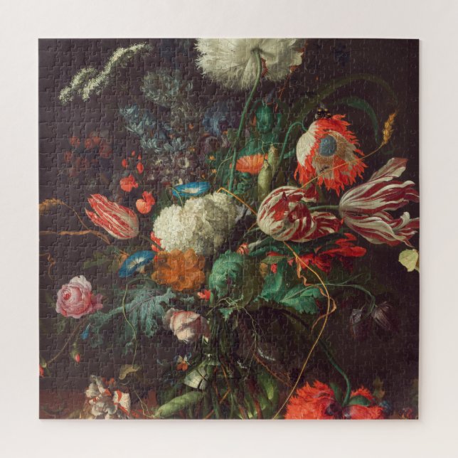 Quebra-cabeça Janeiro Davidsz De Heem - vaso das flores (Vertical)