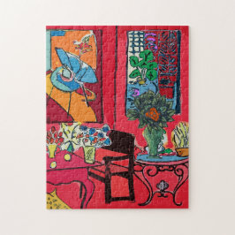 Quebra-cabeça Janela abstrato, Vase com Rosa