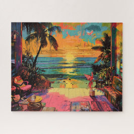 Quebra-cabeça Janela para Paraíso - Arte de Pop de Beachside