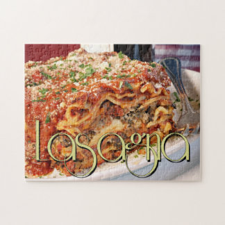 Quebra-cabeça Janto Lasagna no restaurante italiano