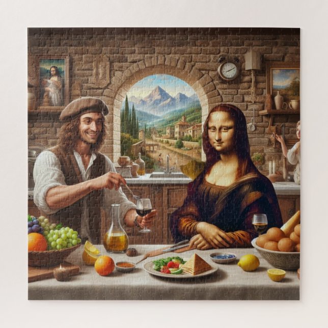Quebra-cabeça Janto Leonardo Fazer Para Mona Lisa (Vertical)