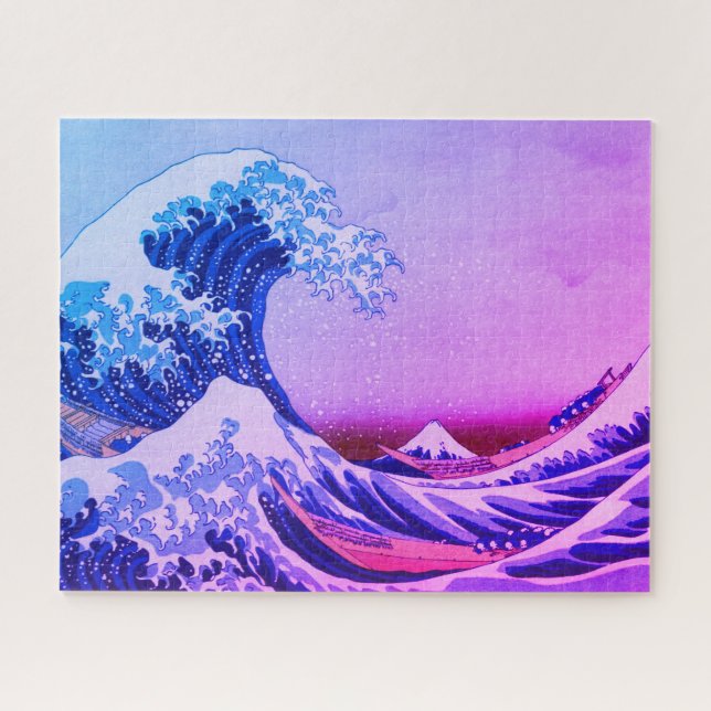 Quebra-cabeça Japão - Arte Japonesa (Onda de Excelente em Kanaga (Horizontal)