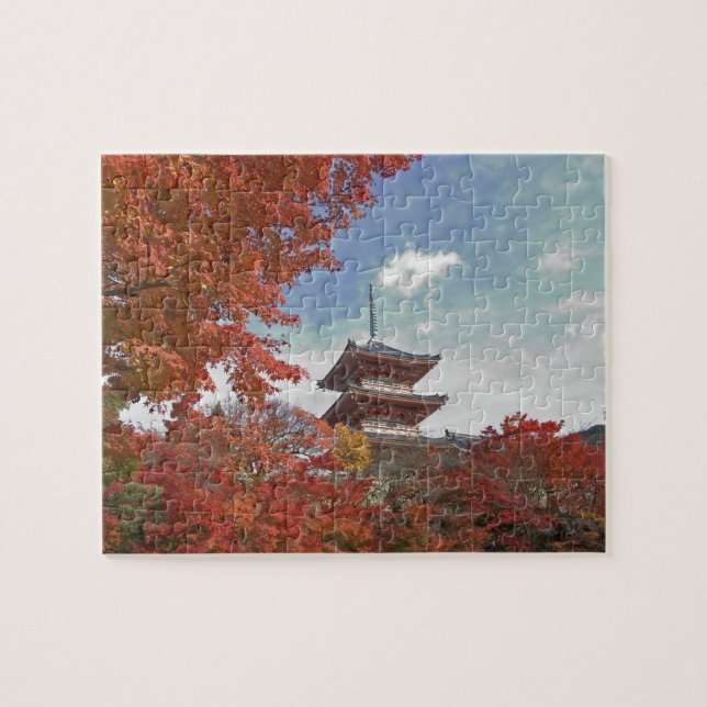 Quebra-cabeça Japão, Quioto, Pagode em cores de outono (Horizontal)