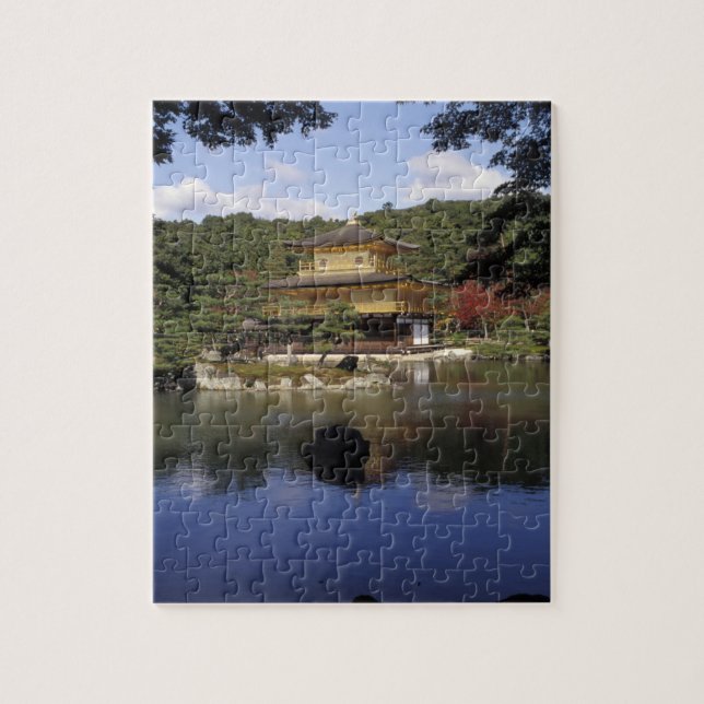 Quebra-cabeça Japão, Quioto, Pavilhão Dourado, Templo Zen (Vertical)
