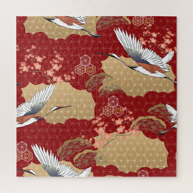 Quebra-cabeça Japonês Kimono Cherry Blossoms (Vertical)