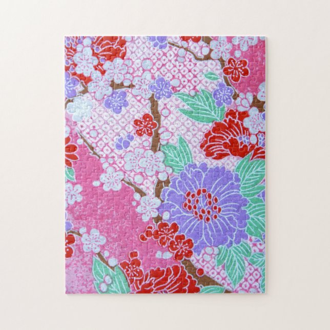 Quebra-cabeça Japonês Sakura Pattern Jigsaw (Vertical)