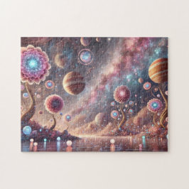 Quebra-cabeça Jardim Celestial Nebulosa Mística Céu Espaço