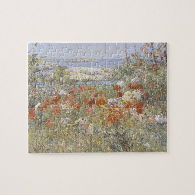 Quebra-cabeça Jardim Celia Thaxter de Frederick Childe Hassam (Horizontal)