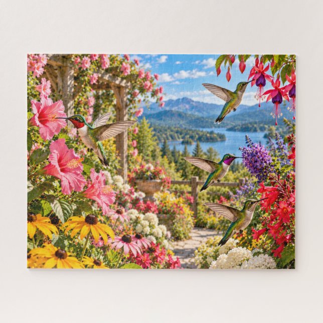 Quebra-cabeça Jardim de Beija-flores (Horizontal)