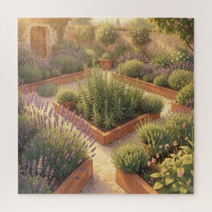 Quebra-cabeça Jardim de Ervas Mediterrâneo Ensolarado Lavanda Al