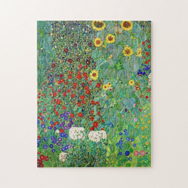 Quebra-cabeça Jardim de Fazenda Gustav Klimt com pintura de gira (Vertical)