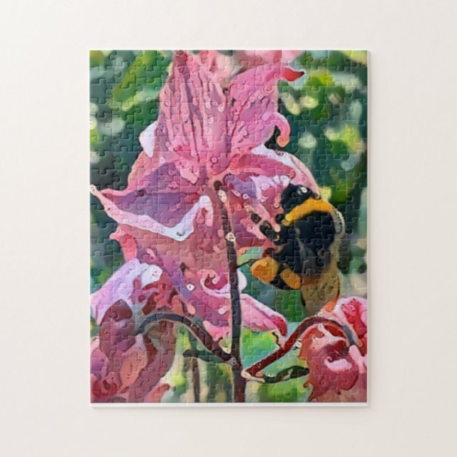 Quebra-cabeça Jardim de flores de Bee Blooming (Vertical)