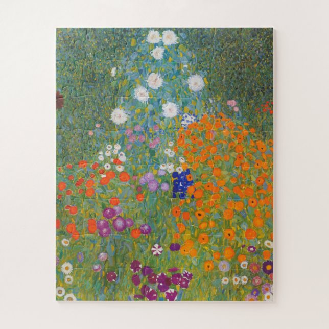 Quebra-cabeça Jardim de Flores por Gustav Klimt (Vertical)