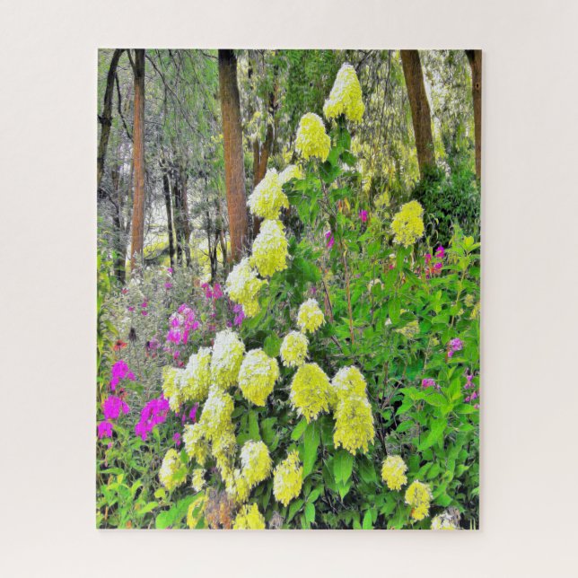 Quebra-cabeça Jardim de Hydrangea do Chartreuse Green Limelight (Vertical)