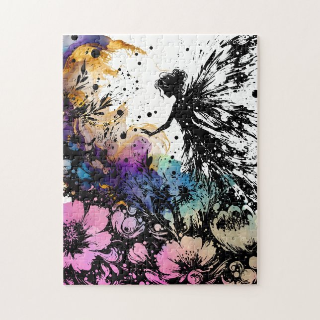 Quebra-cabeça Jardim de Leite de Aquarela (Vertical)