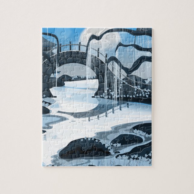 Quebra-cabeça Jardim de meditação japonês (Vertical)