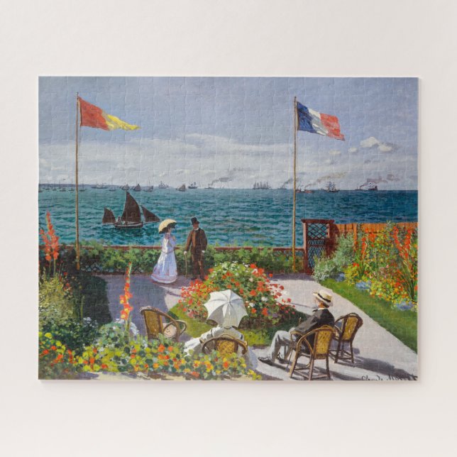 Quebra-cabeça Jardim de Sainte-Adresse | Claude Monet | (Horizontal)
