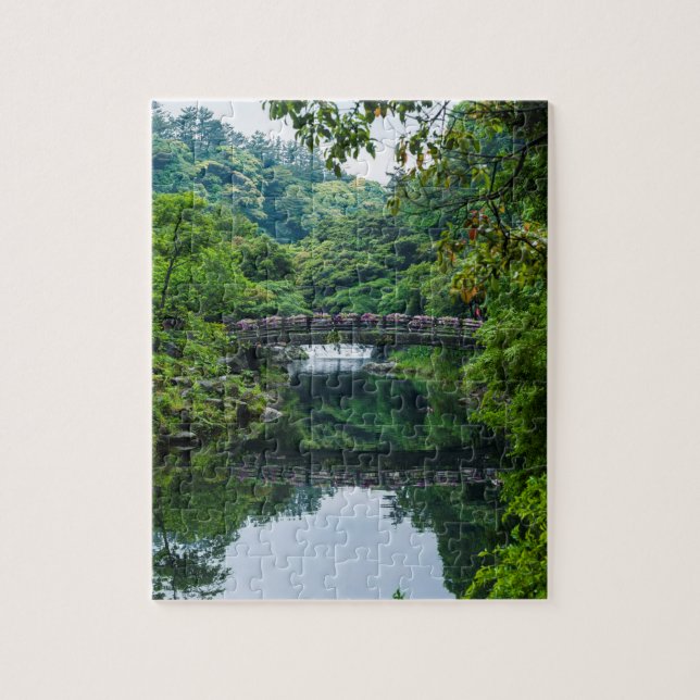 Quebra-cabeça Jardim e Ponte Coreanos (Vertical)