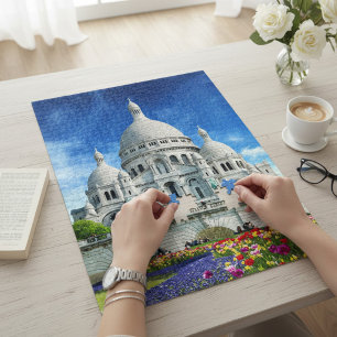 Quebra-cabeça Jardim Ensolarado de Paris Sacre Coeur