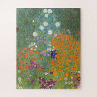 Quebra-cabeça Jardim Flor por Gustav Klimt