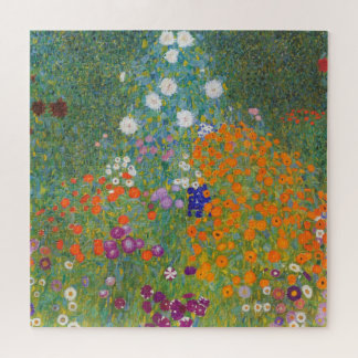 Quebra-cabeça Jardim Flor (por Gustav Klimt)