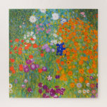 Quebra-cabeça Jardim Flor por Gustav Klimt<br><div class="desc">Por favor,  visite minha loja para obter design mais interessante e mais opções de cores. => zazzle.com/colorfulworld*</div>