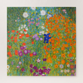 Quebra-cabeça Jardim Flor por Gustav Klimt