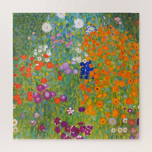 Quebra-cabeça Jardim Flor por Gustav Klimt (Vertical)