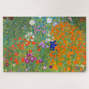 Quebra-cabeça Jardim Flor por Gustav Klimt