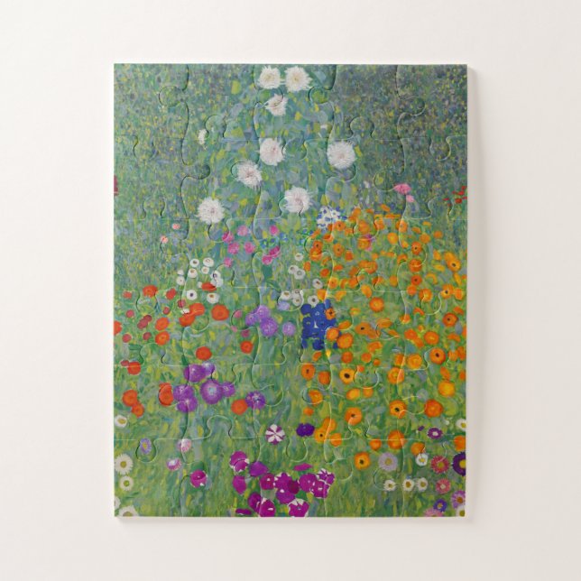 Quebra-cabeça Jardim Flor por Gustav Klimt (Vertical)