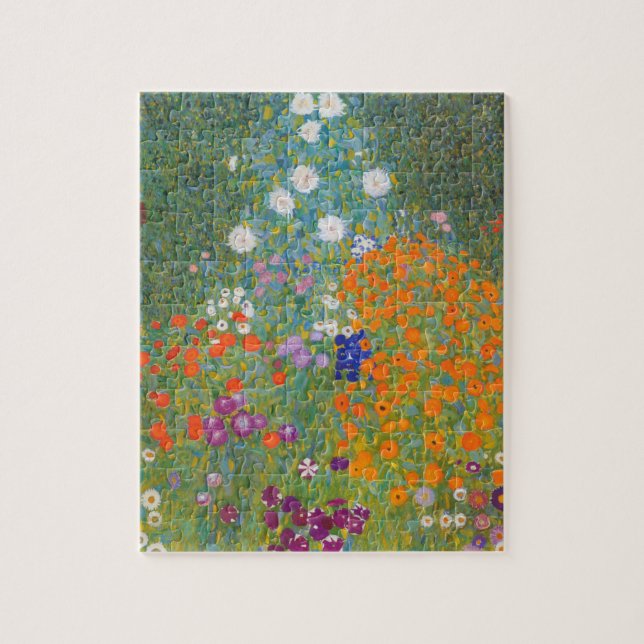 Quebra-cabeça Jardim Flor por Gustav Klimt (Vertical)