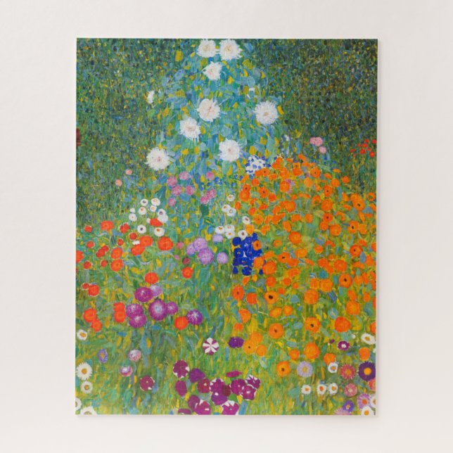 Quebra-cabeça Jardim Flor por Gustav Klimt (Vertical)