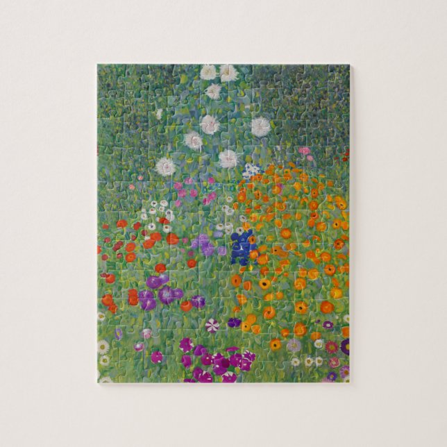 Quebra-cabeça Jardim Flor por Gustav Klimt (Vertical)